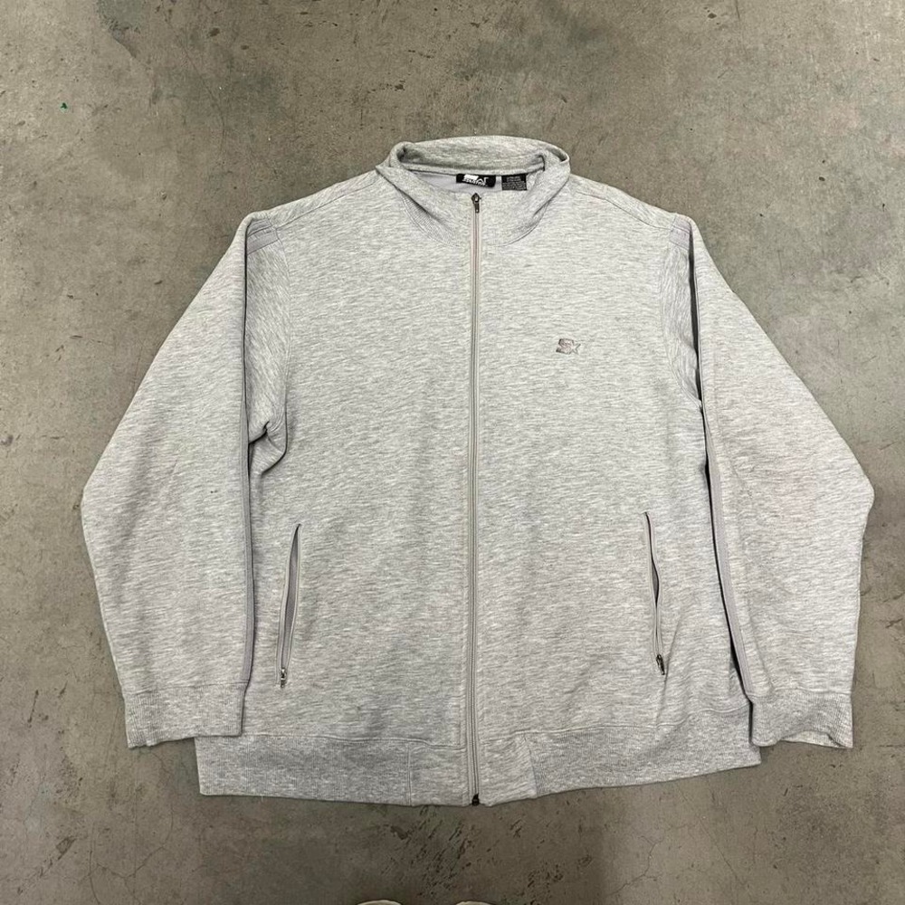 Vintage starter‎ full zip grey sweatshirt